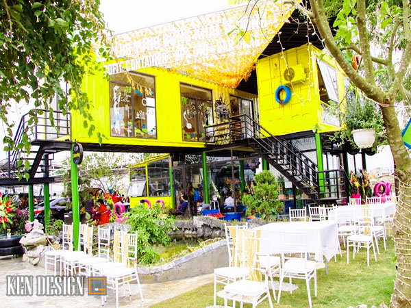 thiết kế quán cà phê container đẹp nhất 